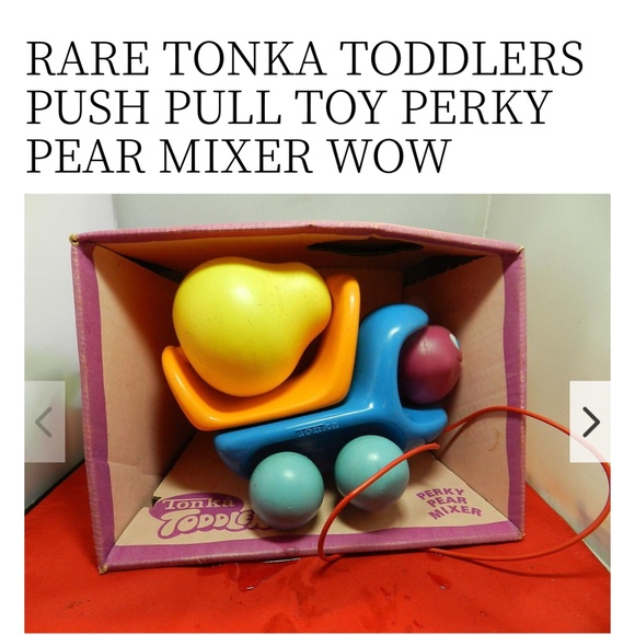 Vintage 1972 Tonka Toddlers Perky 🍐🛻Pear Mixer Toy Truck Pull-along - Picture 2 of 14